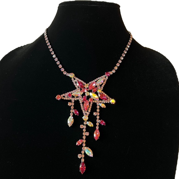🔸NICKY BUTLER Limited Edition Multi Crystal Shooting Star Statement Necklace - Picture 2 of 12